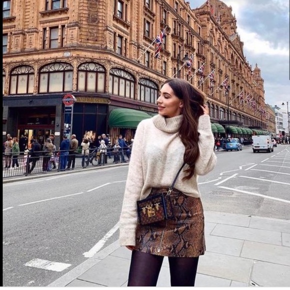 Allsaints leather skirt